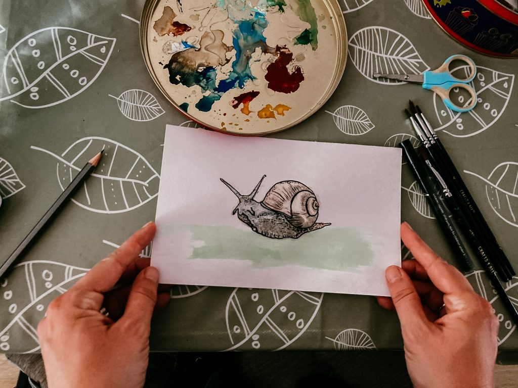 snail painting by elora viano