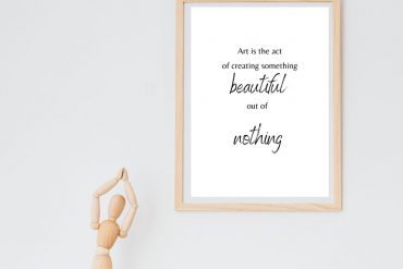 White Grey Minimalist Wall Art Photo Quotes Frame Mockup For Instagram Story